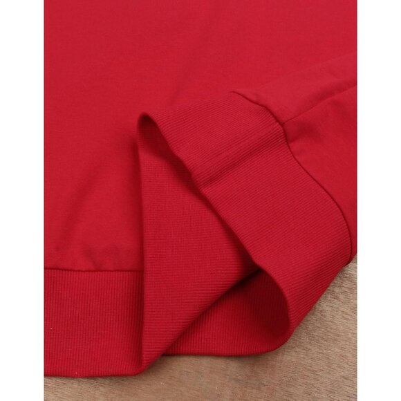 Women’s Oversized V-Neck Sweatshirt Cotton Blend Casual Patriotic Top - Picture 8 of 8